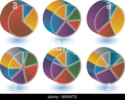 Pie Chart Set Stock Vector