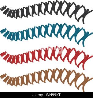 Spine Aligment Team Stock Vector