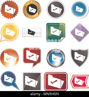 Folder with Checkmark Stock Vector