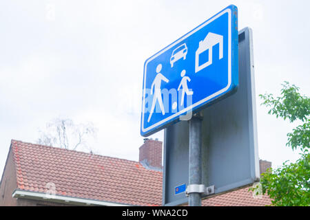 Dutch road sign: living street Stock Photo