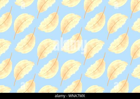 Vector seamless feather pattern.  Stock Vector