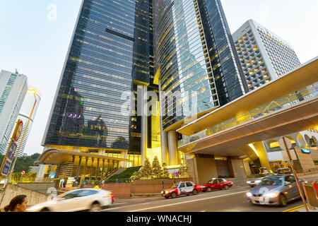 HONG KONG, CHINA - CIRCA JANUARY, 2019: Hong Kong in the evening. Stock Photo