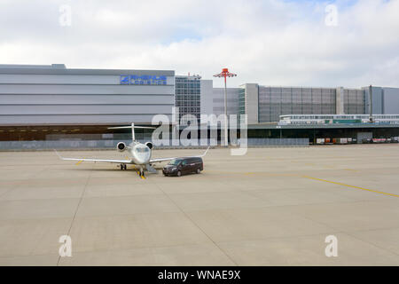 ZURICH, SWITZERLAND - CIRCA OCTOBER, 2018: an aircraft at Zurich International Airport. Stock Photo