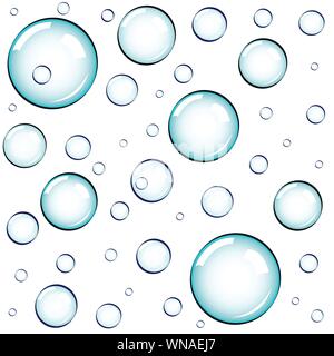 Seamless vector background with bubbles Stock Vector