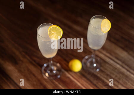 fresh lime juice on Dark wood Background Stock Photo
