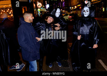 People celebrating, Halloween, Old Compton Street, London, Britain.  31 Oct 2017 Stock Photo