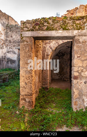 Pompeii, the best preserved archaeological site in the world, Italy. The forum square. Stock Photo