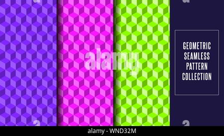 Color Variation Geometric Seamless Pattern Stock Vector