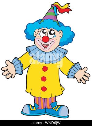 Smiling clown Joker cartoon figure illustration water color theme Stock  Vector Image & Art - Alamy