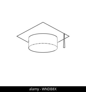 graduate cap Icon isolated on white background Stock Vector
