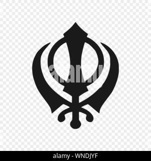 Sikhism emblem Khanda religious symbol The Insignia of the Khalsa Stock ...