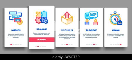 Scrum Agile Elements Vector Onboarding Stock Vector