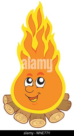 Cartoon camp fire Stock Vector