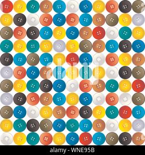Seamless pattern of buttons Stock Vector