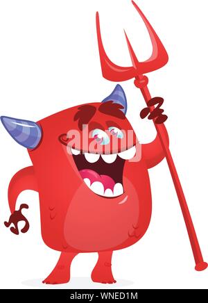 Cute devil monster Stock Vector