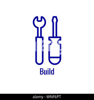 DevOps Icon - Dev Ops Icon Showing an part of the process Stock Vector