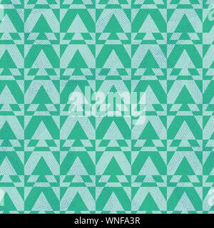 seamless vector geometric pattern with triangular spruce trees Stock Vector