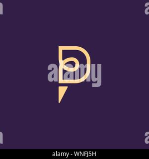 Creative Innovative Initial Letter logo PP P. Minimal luxury Monogram. Professional initial design. Premium Business typeface. Alphabet symbol. Stock Vector