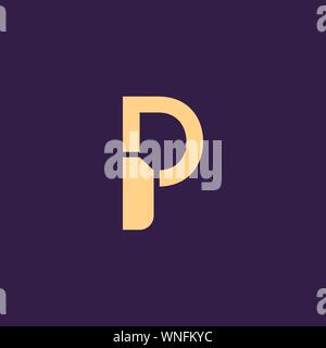 Creative Innovative Initial Letter logo PP P. Minimal luxury Monogram. Professional initial design. Premium Business typeface. Alphabet symbol. Stock Vector