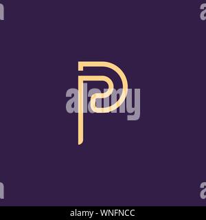 Creative Innovative Initial Letter logo PP P. Minimal luxury Monogram. Professional initial design. Premium Business typeface. Alphabet symbol. Stock Vector