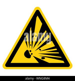 Beware Explosive Material Symbol, Vector Illustration, Isolate White On Background Label. EPS10 Stock Photo