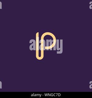 Creative Innovative Initial Letter logo PP P. Minimal luxury Monogram. Professional initial design. Premium Business typeface. Alphabet symbol. Stock Vector