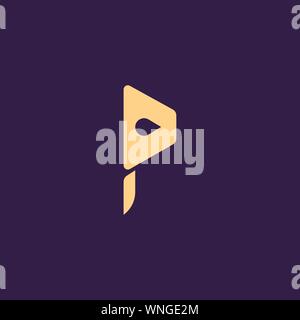 Creative Innovative Initial Letter logo PP P. Minimal luxury Monogram. Professional initial design. Premium Business typeface. Alphabet symbol. Stock Vector