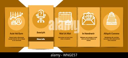 Job Hunting Elements Vector Onboarding Stock Vector