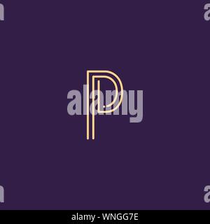 Creative Innovative Initial Letter logo PP P. Minimal luxury Monogram. Professional initial design. Premium Business typeface. Alphabet symbol. Stock Vector