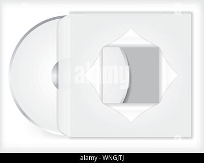 Blank cd/dvd with sleeve Stock Vector