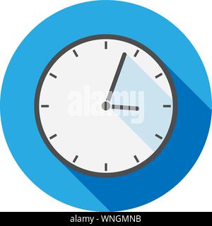 simple flat round clock icon or symbol vector illustration Stock Vector