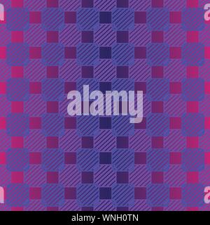 seamless vector abstract purple pattern with roundes square shapes Stock Vector