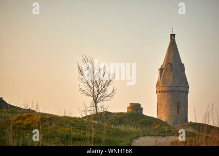 Tameside landmarks, circular Hartshead Pike Tower Grade II listed ...