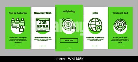 Job Hunting Elements Vector Onboarding Stock Vector