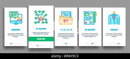 Job Hunting Elements Vector Onboarding Stock Vector