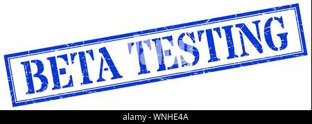 beta testing stamp. beta testing square grunge sign. beta testing Stock Vector