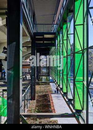 Station facade detail. North West Metro Stations, Sydney, Australia. Architect: HASSELL, 2019. Stock Photo