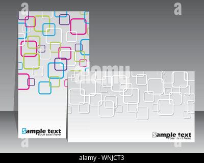 Cool rounded rectangular design business cards Stock Vector