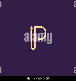 Creative Innovative Initial Letter logo PP P. Minimal luxury Monogram. Professional initial design. Premium Business typeface. Alphabet symbol. Stock Vector