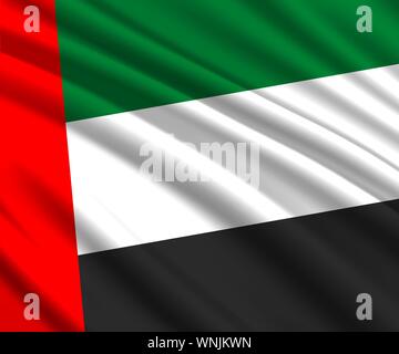Background with Waving flag of United Arab Emirates Stock Vector Image ...