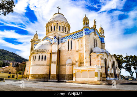 Famous Catholic Church [Notre Dame d'Afrique] - Algiers, Algeria Stock Photo