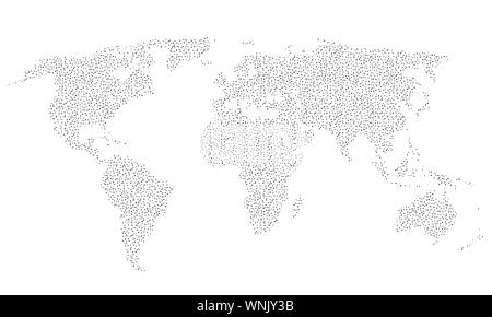 Best doodle world map for your design. Hand drawn freehand editable ...