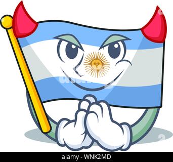 Angry argentina character flag folded above table Stock Vector Image ...
