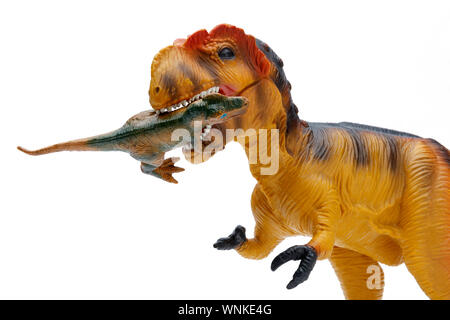 Dinosaur toy that store eats other dinosaurs