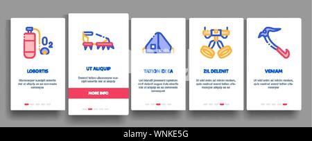 Alpinism Elements Vector Onboarding Stock Vector
