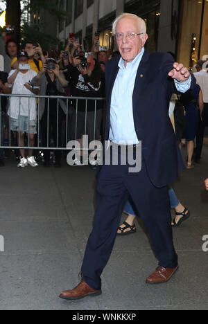 New York, NY, USA. 05th Sep, 2019. Bernie Sanders at Late Night With Seth Meyers in New York City. September 05, 2019. Credit: Rw/Media Punch/Alamy Live News Stock Photo