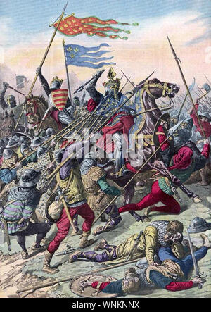 BATTLE OF BOUVINES in Flanders, 27 July 1214 Stock Photo