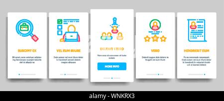 Job Hunting Elements Vector Onboarding Stock Vector