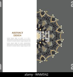 luxury ornamental mandala design background in gold color - Vector Stock Vector