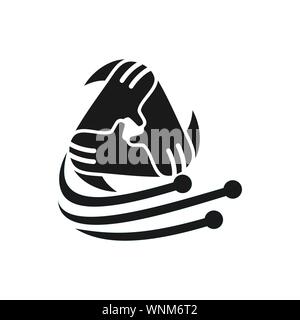 Commitment Teamwork Together Business Black Logo Illustration Vector Stock Vector